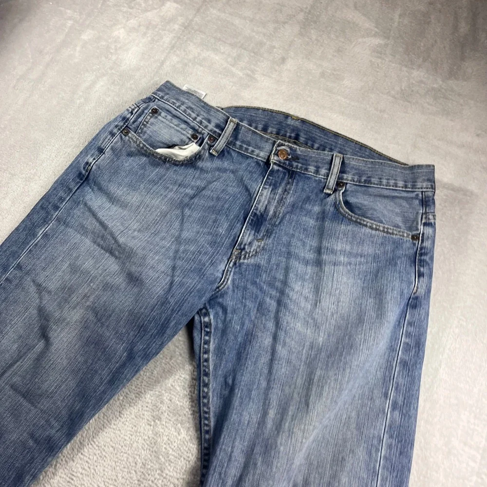 Levis 569 Loose Straight Fit Jeans Mens 34x32 Blue Medium Wash Denim 100% Cotton